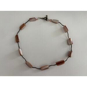 Sterling Silver & Shell Beads Chocker Necklace Coastal Boho